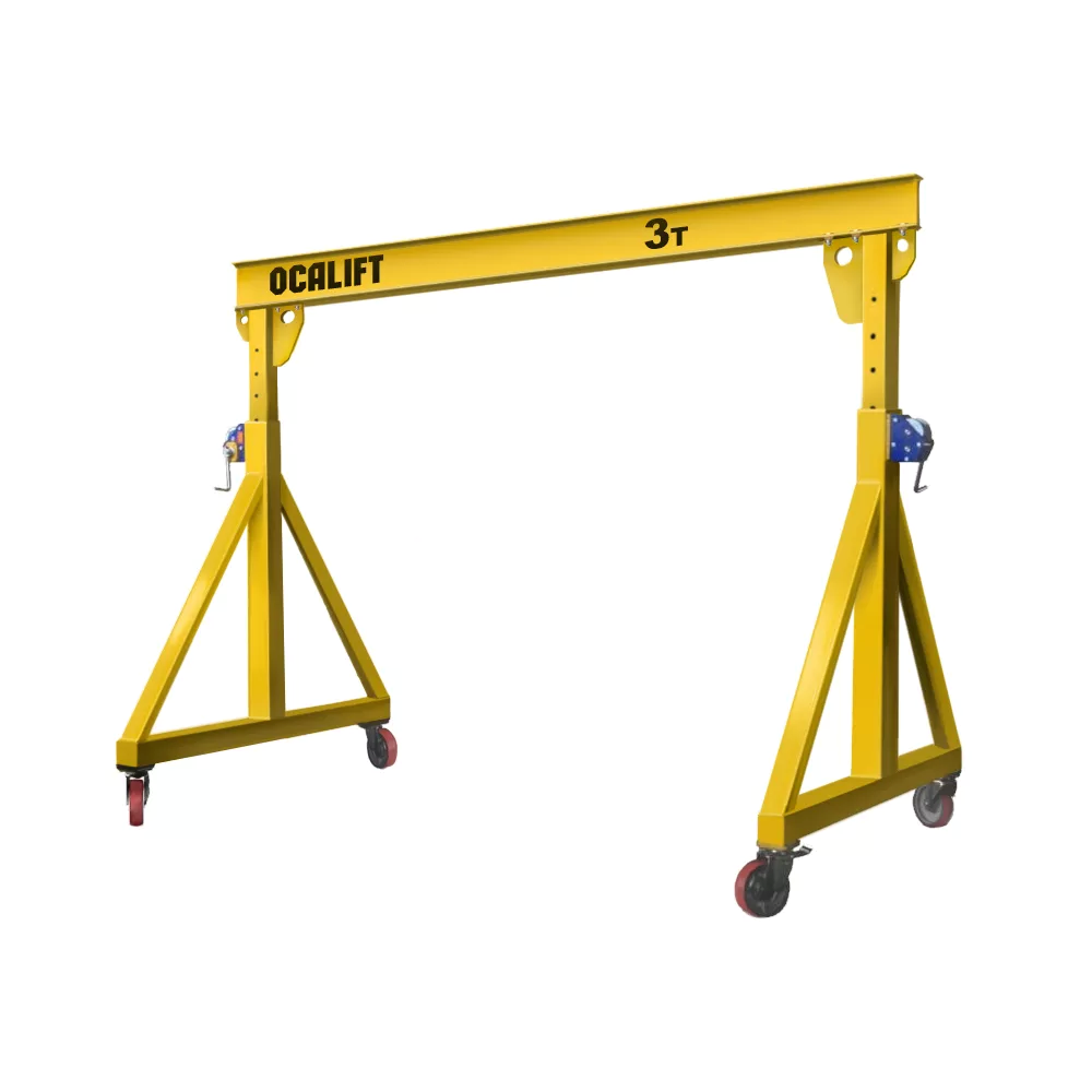 Мини-кран козловой c регулируемой высотой (МПУ) OCALIFT г/п 3т (3,5-5)х4 метра мобильный ручной